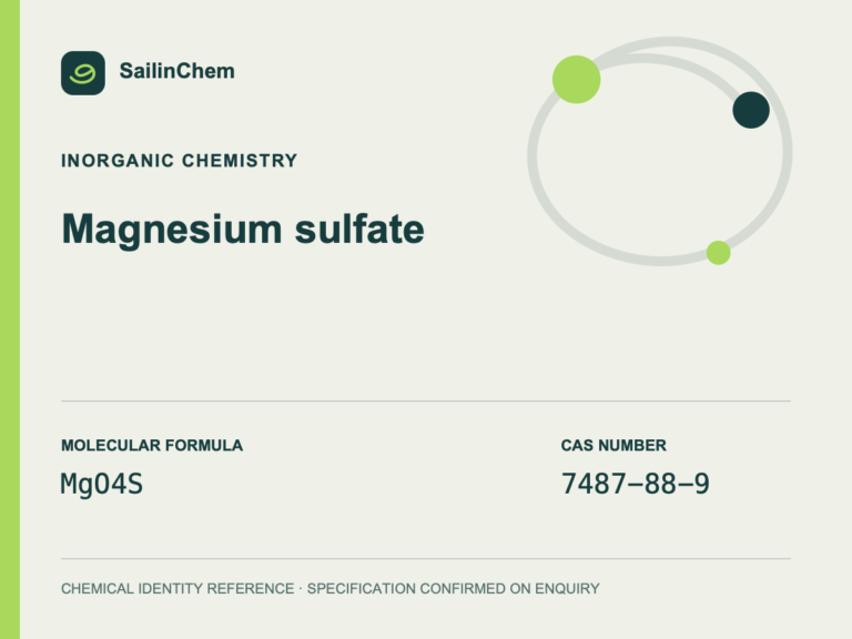 Magnesium sulfate (CAS 7487-88-9) chemical identity reference